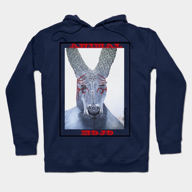 Kangaroo Mojo Hoodie by John H Lynch Artwork